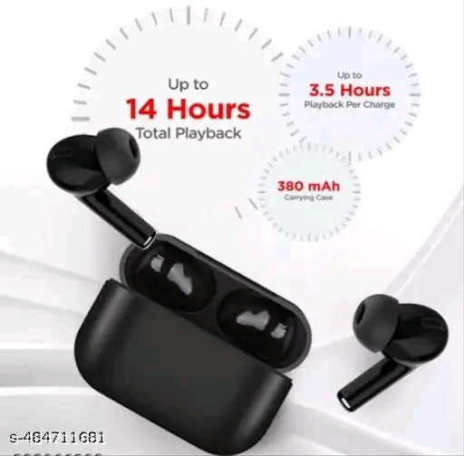 Airpod Pro with True Wireless Bluetooth Earphones with 3 Hours of Playtime & Compatible for all Smartphones - BLACK